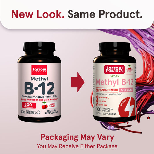 Jarrow Formulas methyl B-12 active form chewables for easy absorption