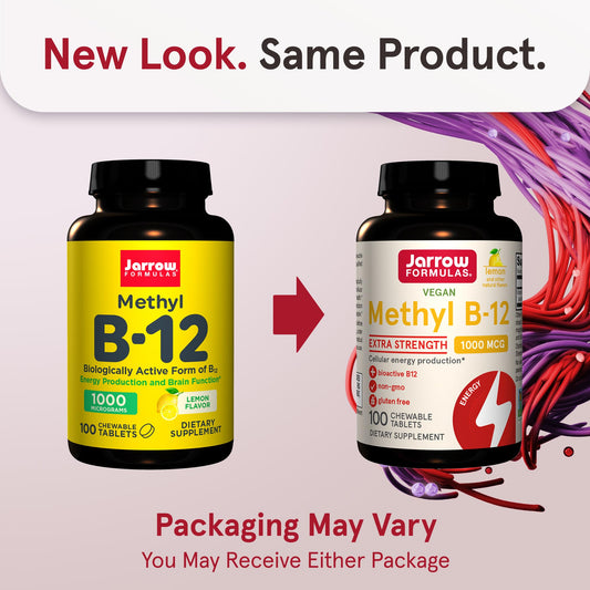 Jarrow Formulas methyl B-12 lemon chewables highlight daily use