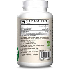 Jarrow Formulas MOS prebiotic ingredient label highlights gut-friendly nourishment.