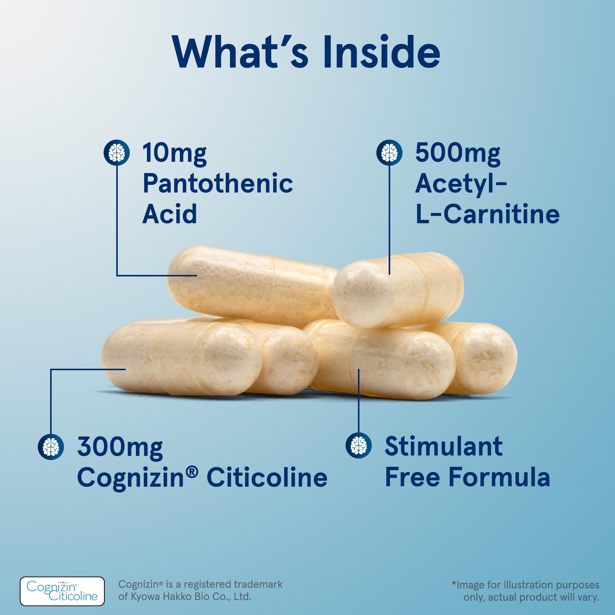 Jarrow Formulas Neuro Optimizer capsules close-up for convenient daily dosing.