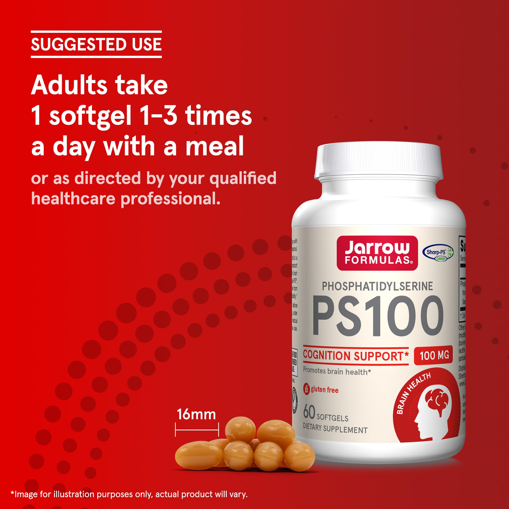 PS100 capsules arranged in tray for convenient daily use.