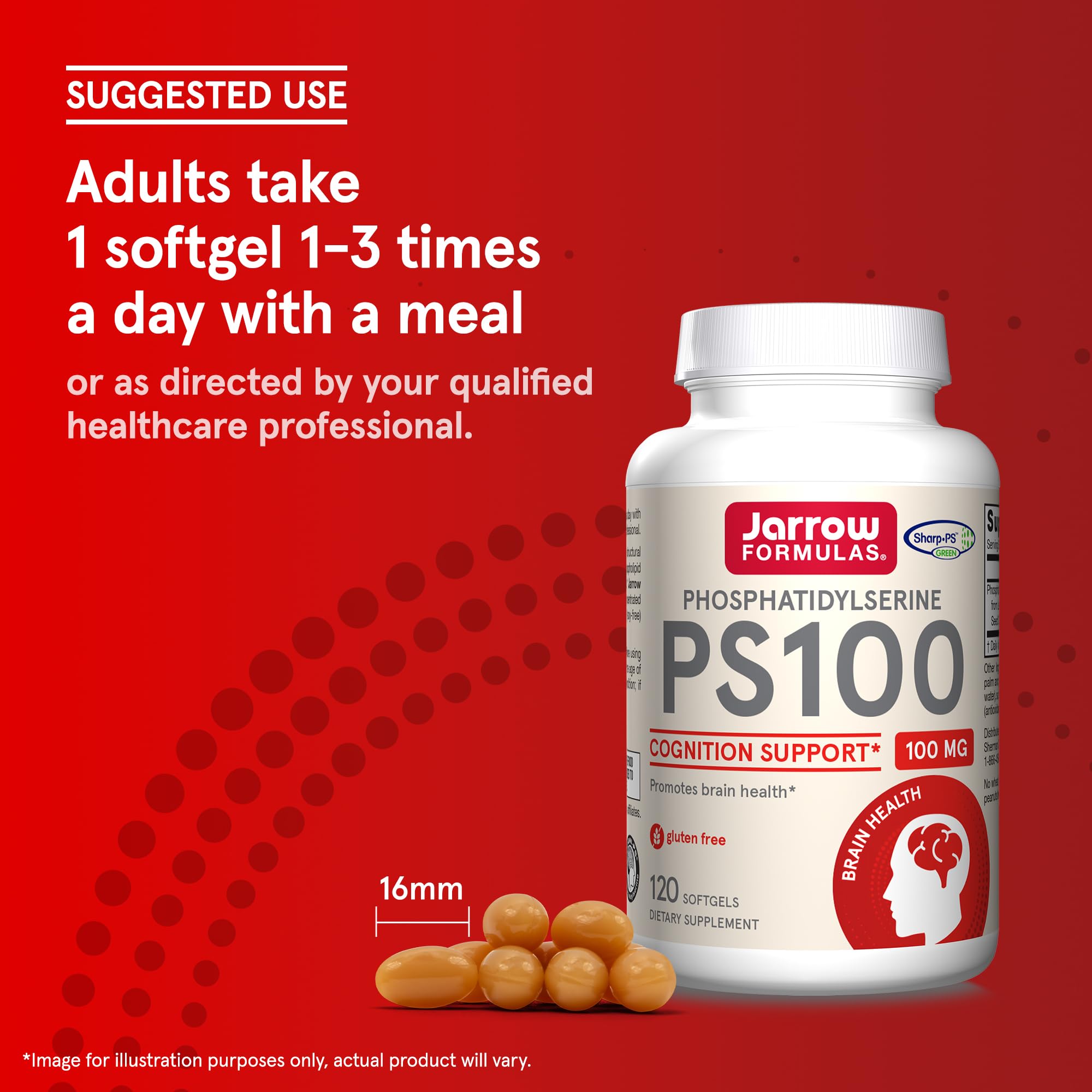 Non-GMO claim on PS100 bottle reinforces quality commitment.