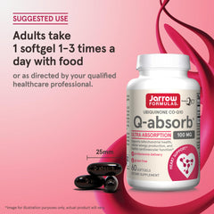 Non-GMO and gluten-free badge on Jarrow Q-absorb packaging