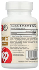 Jarrow Formulas QH-absorb label shows active antioxidant Co-Q10