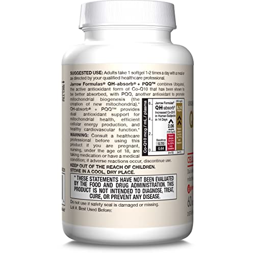 Closeup of Jarrow QH-Absorb + PQQ softgels
