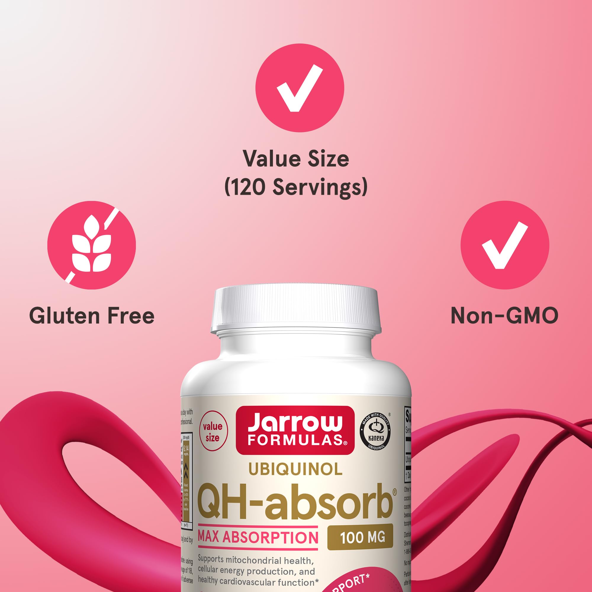 Jarrow Formulas QH-Absorb bottle on table signals everyday use