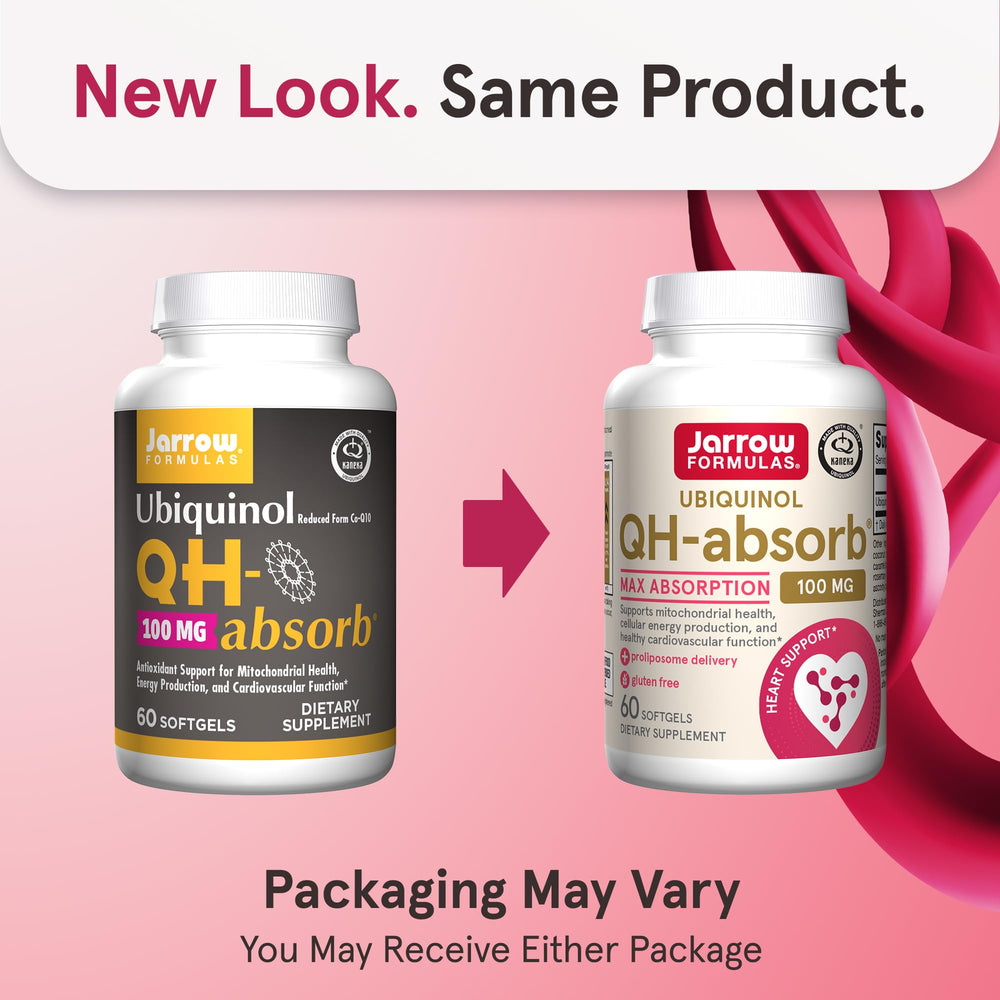 Jarrow Formulas QH-Absorb ubiquinol softgels package