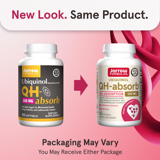 Jarrow Formulas QH-Absorb ubiquinol softgels package