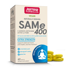 Jarrow Formulas SAMe 400 mg tablets in bottle for joint and liver support