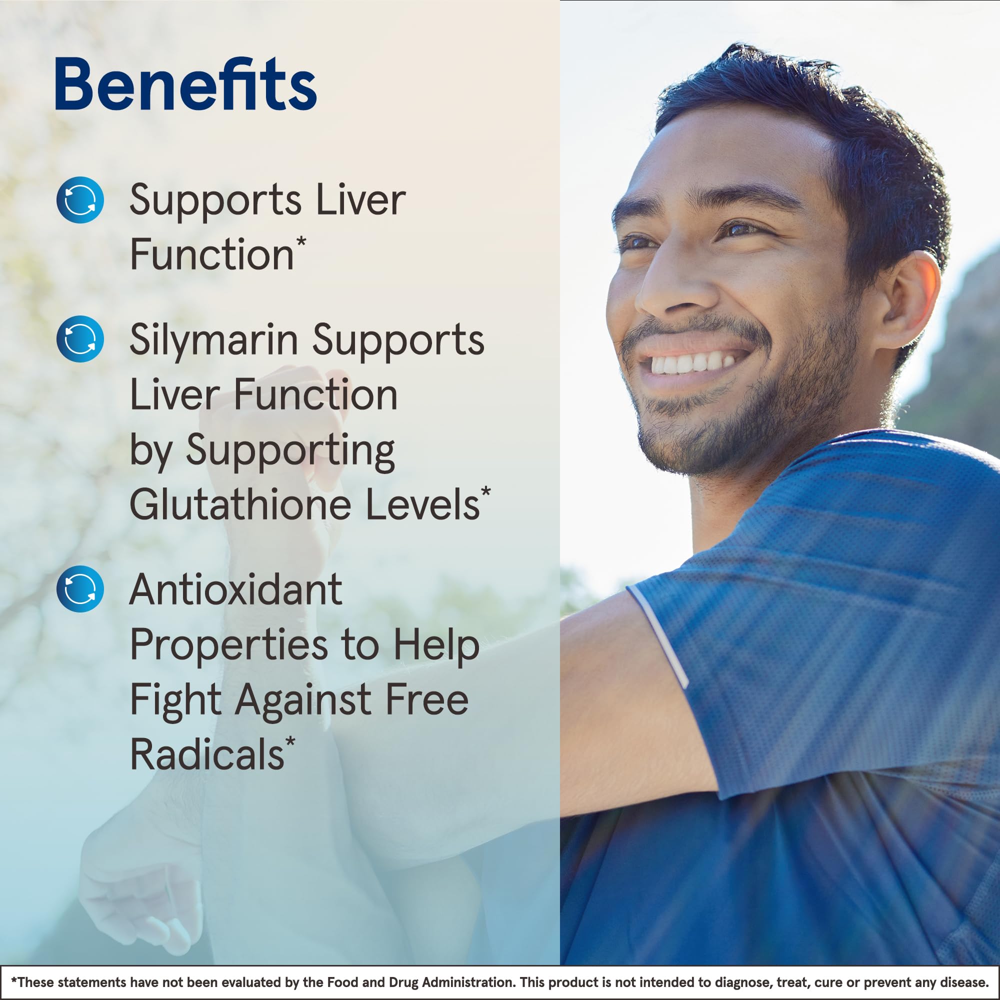 Jarrow Formulas 80% total silymarin labeling indicates potent antioxidant protection.