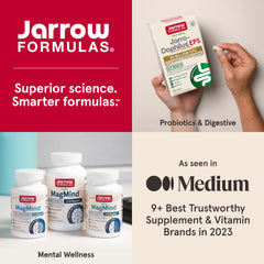 Jarrow Theanine 200mg bottle with water illustrates simple daily intake