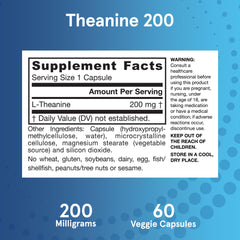 Jarrow Theanine 200mg compact bottle for easy daily intake
