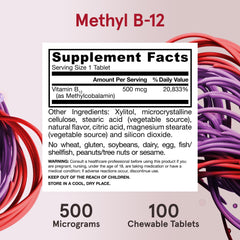 Jarrow Formulas vegan gluten-free B-12 tablets for plant-based diets
