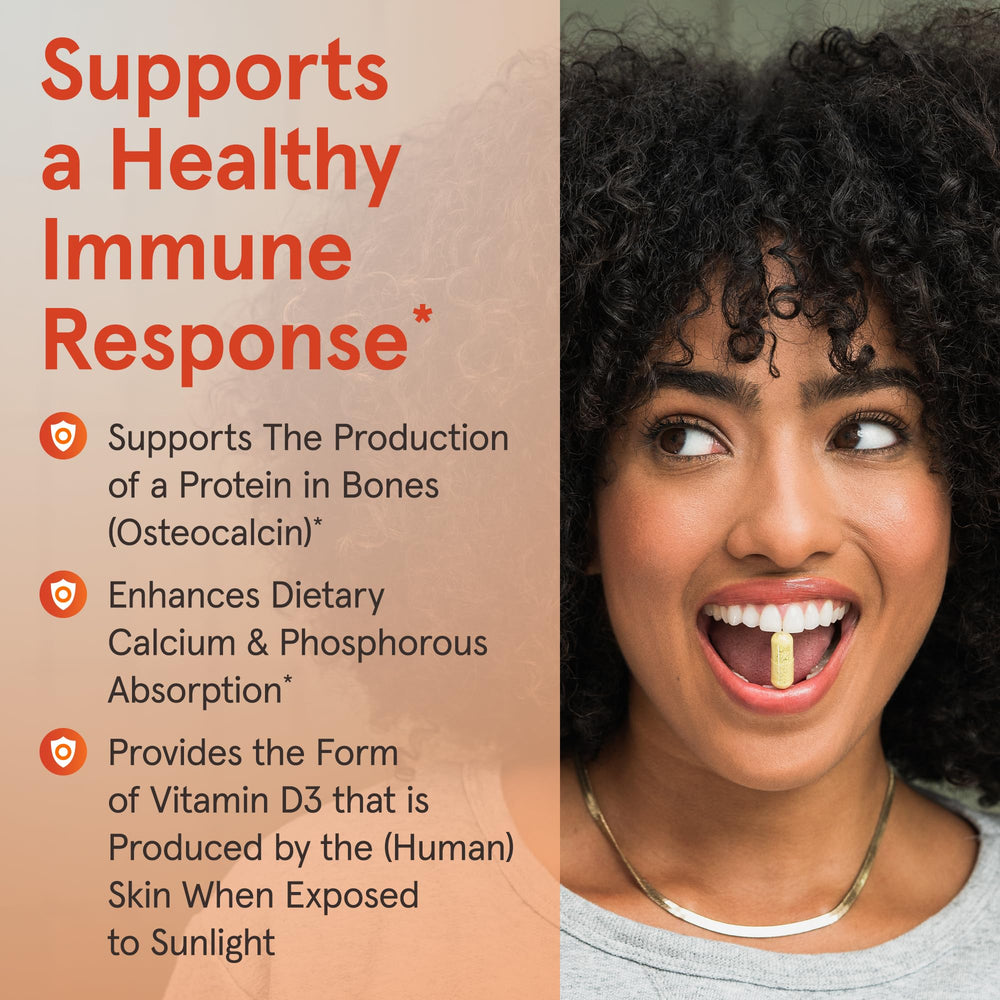 Vitamin D3 bottle label from Jarrow Formulas shows allergen-free formulation.