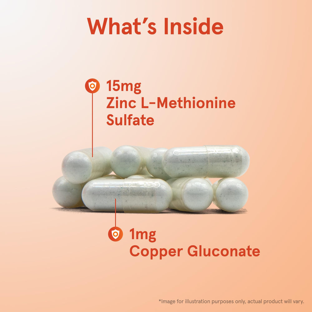 Zinc Balance capsules image highlighting vegan-friendly capsules