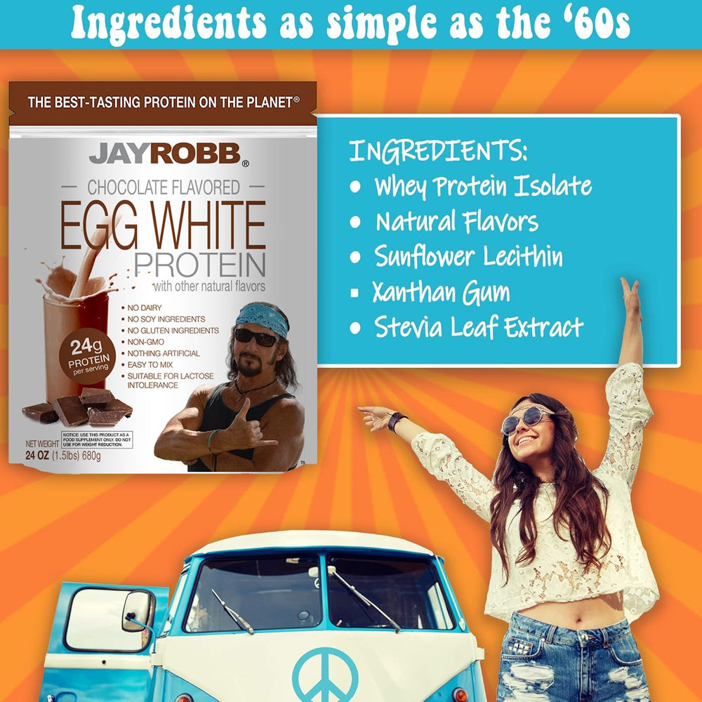 JAYROBB nutrition facts close-up confirms gluten-free and no artificial colors.