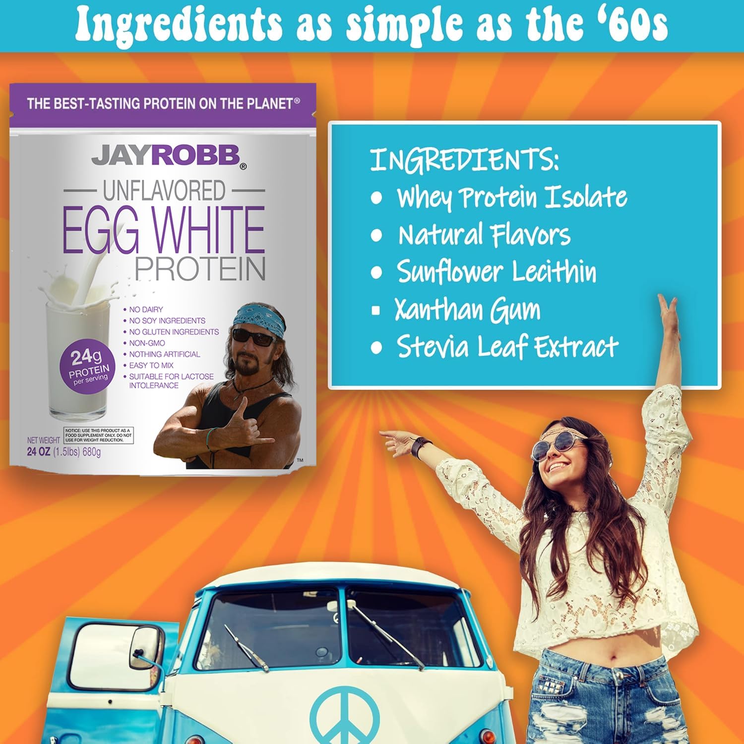 Prepared shake with Jay Robb protein powder demonstrating quick, high-protein beverage.