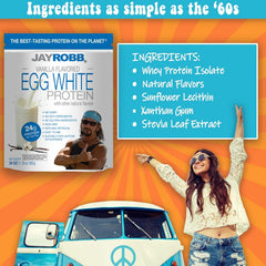JAYROBB Vanilla Egg White Protein mixed drink shows smooth texture and versatile mix-ins