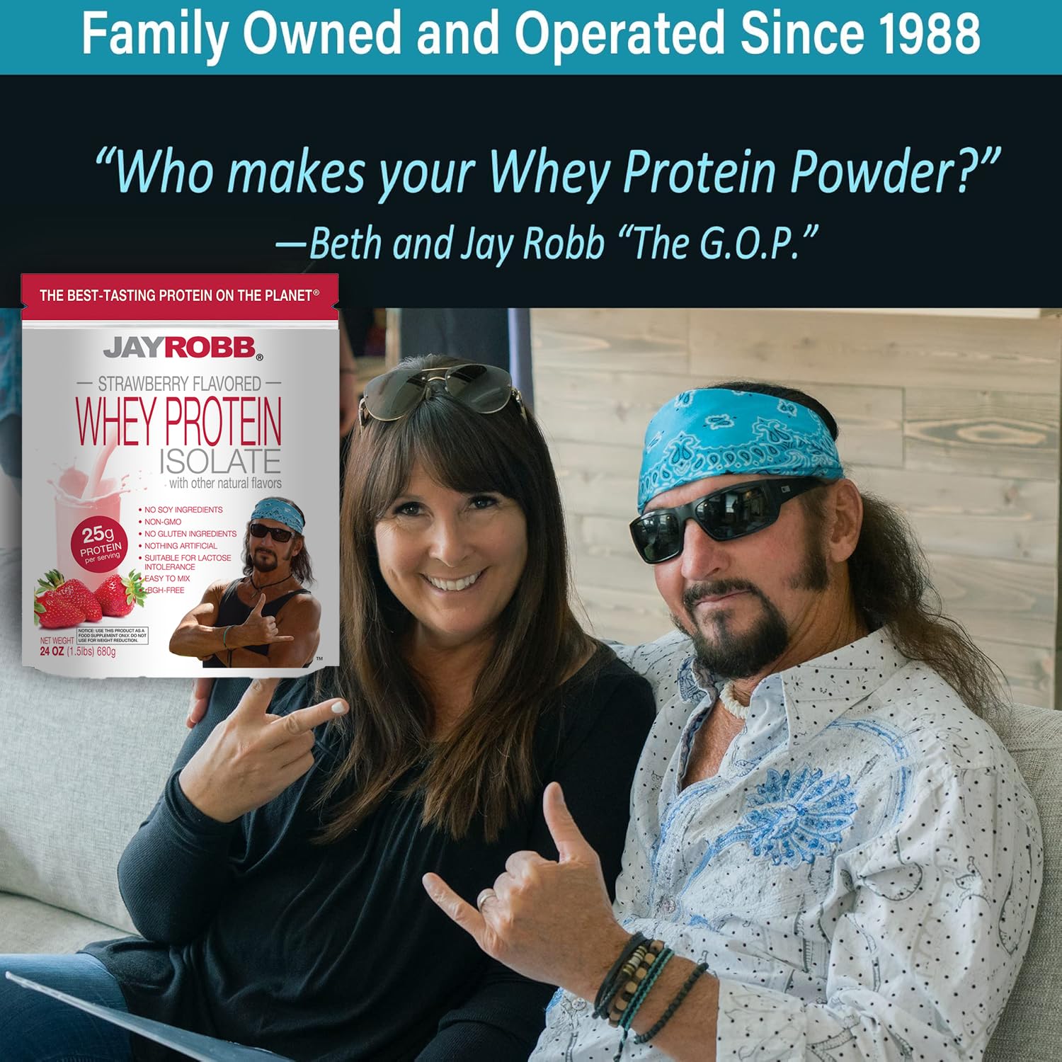 Bag shows 11 servings for the strawberry protein