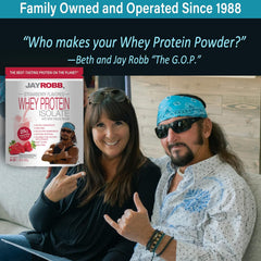 Bag shows 11 servings for the strawberry protein