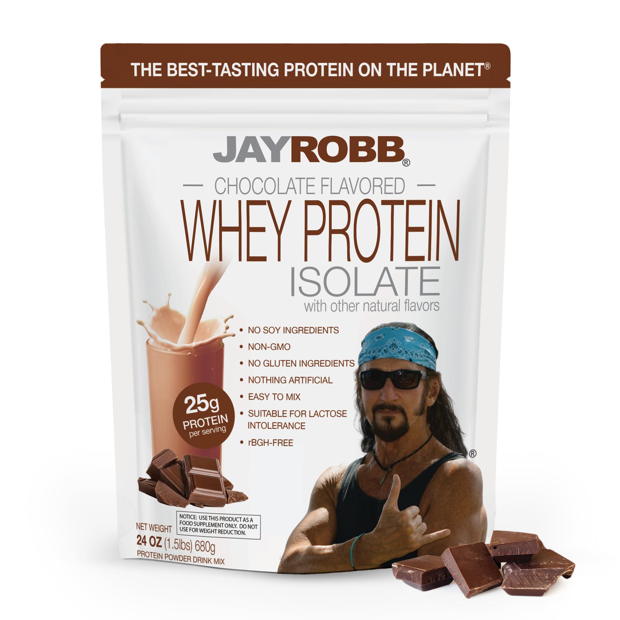 JAYROBB Whey Protein Chocolate bottle for quick meals and shakes