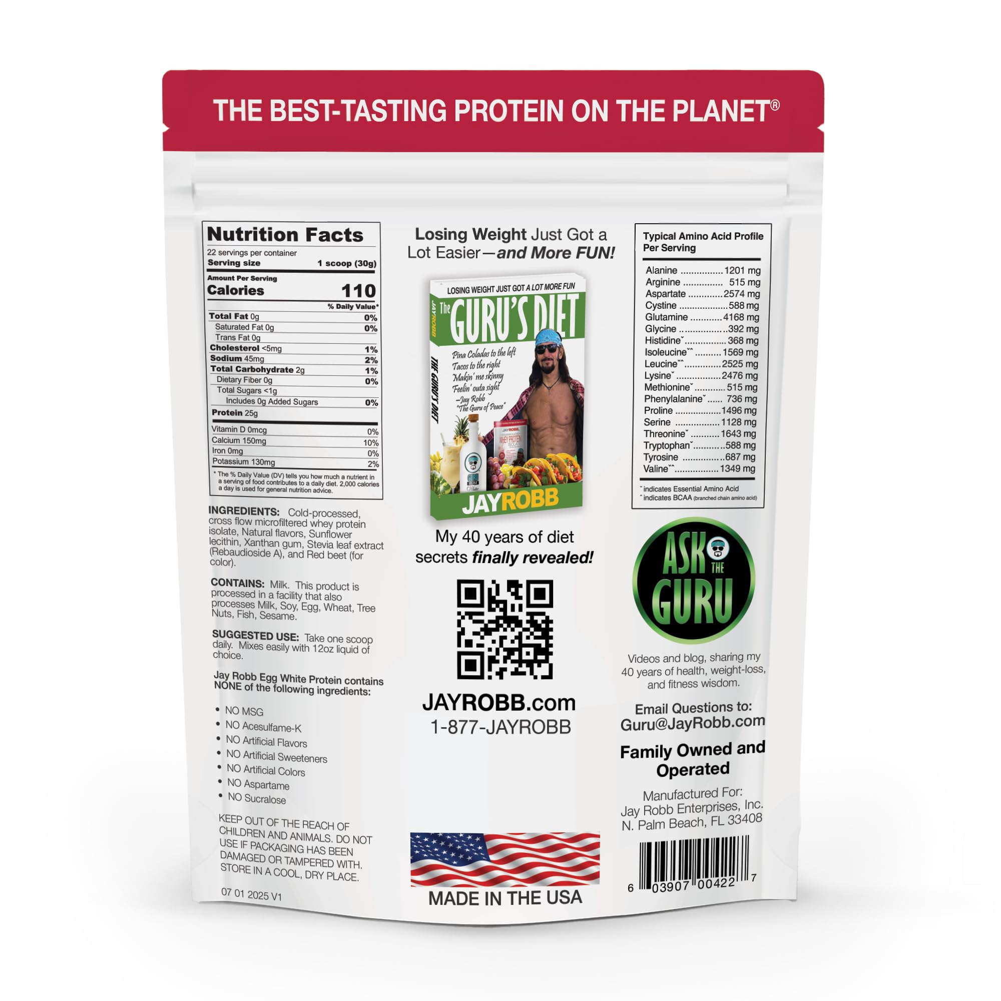 JAYROBB whey protein jar with scoop, convenient post-workout fuel