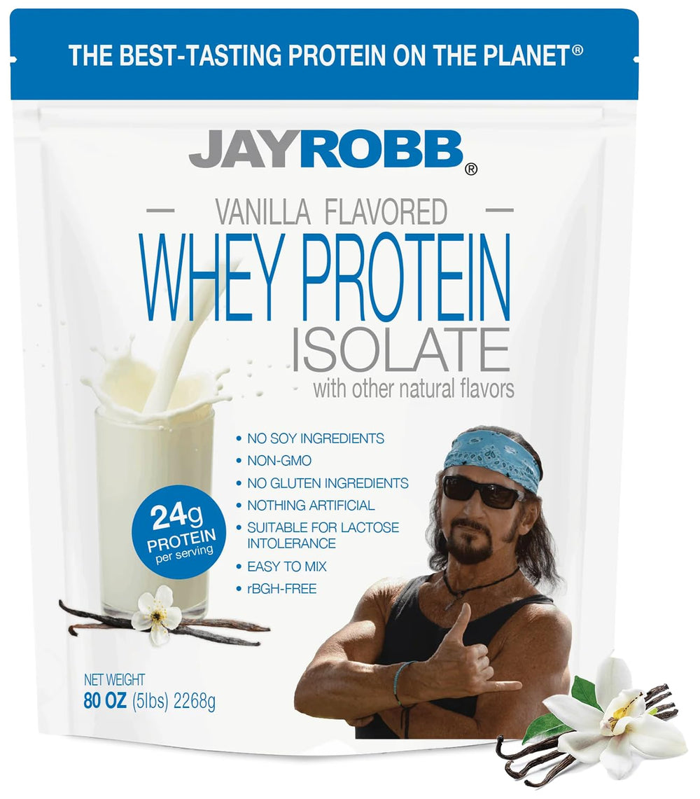 JAYROBB Whey Protein Vanilla bottle for convenient on-the-go nutrition