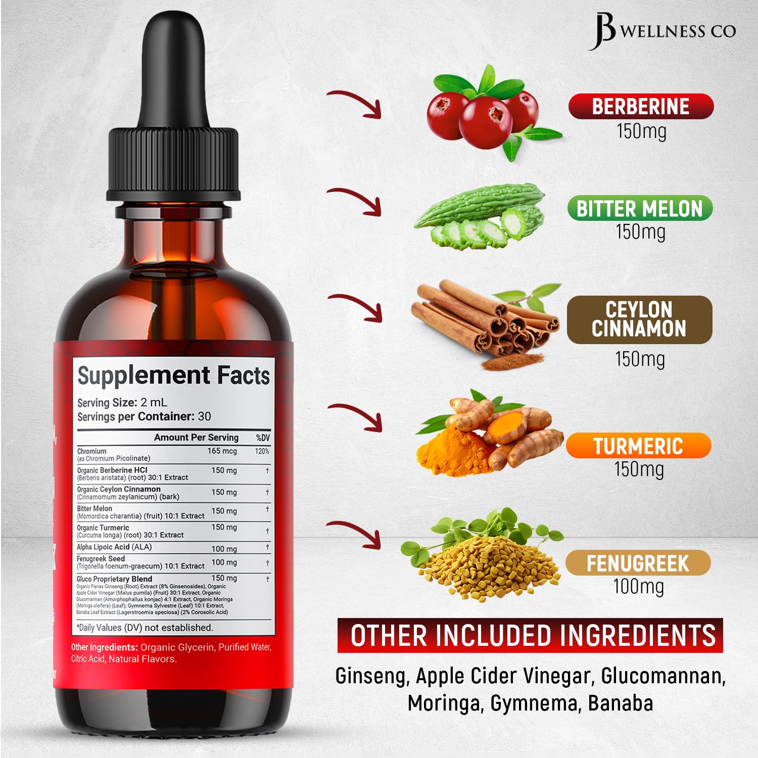 JB Wellness Co bitter-melon-extract-drops dropper for easy mix in water