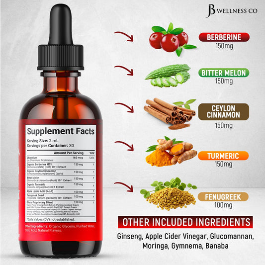 JB Wellness Co Bitter Melon Extract Drops added to water.