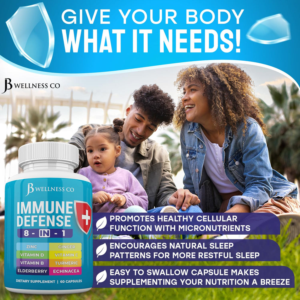 JB Wellness Co Immune Support packaging on shelf emphasizes value and convenience.