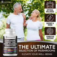 JB Wellness Co Reishi powder highlights pure mushroom extract