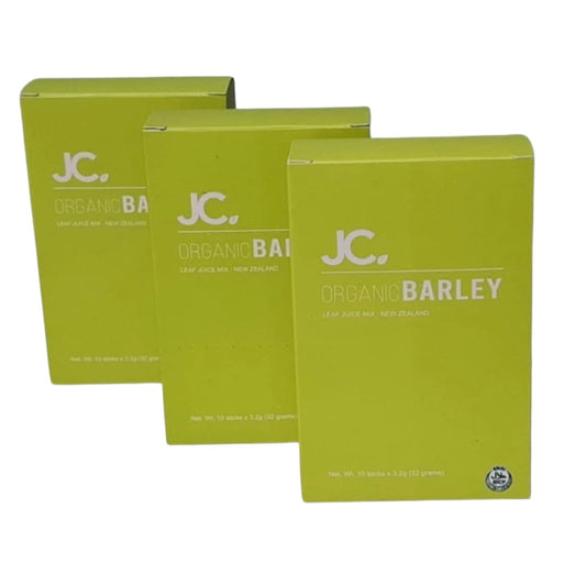 JC Barley Grass Juice Powder stirred in water for a refreshing, nutrient-rich drink