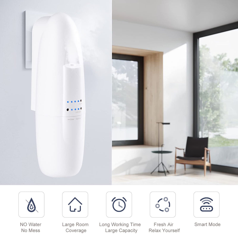 JCLOUD diffuser control panel, Bluetooth app-ready for personalized diffusion schedules.