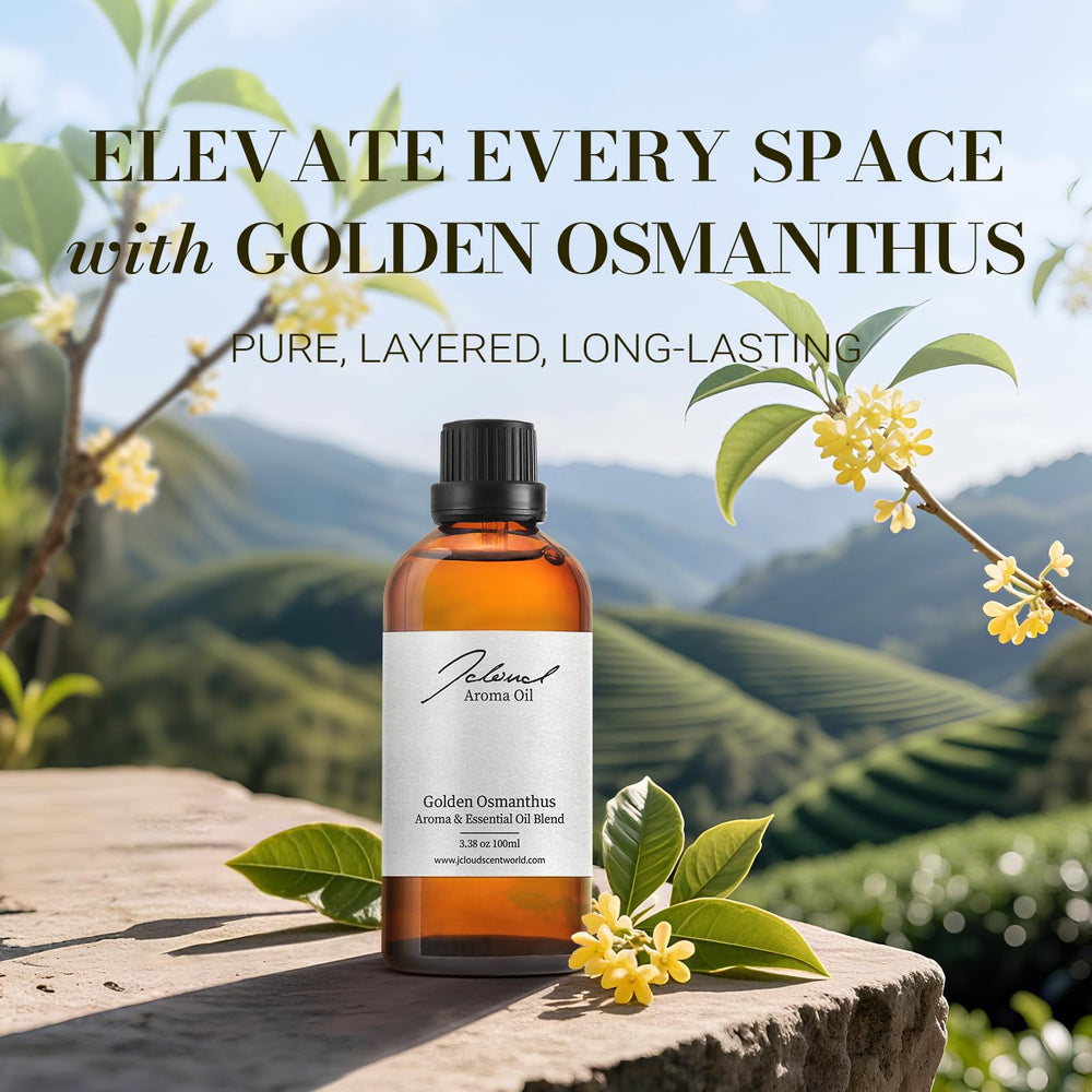 JCLOUD Golden Osmanthus packaging highlights luxury and purity for premium home scent