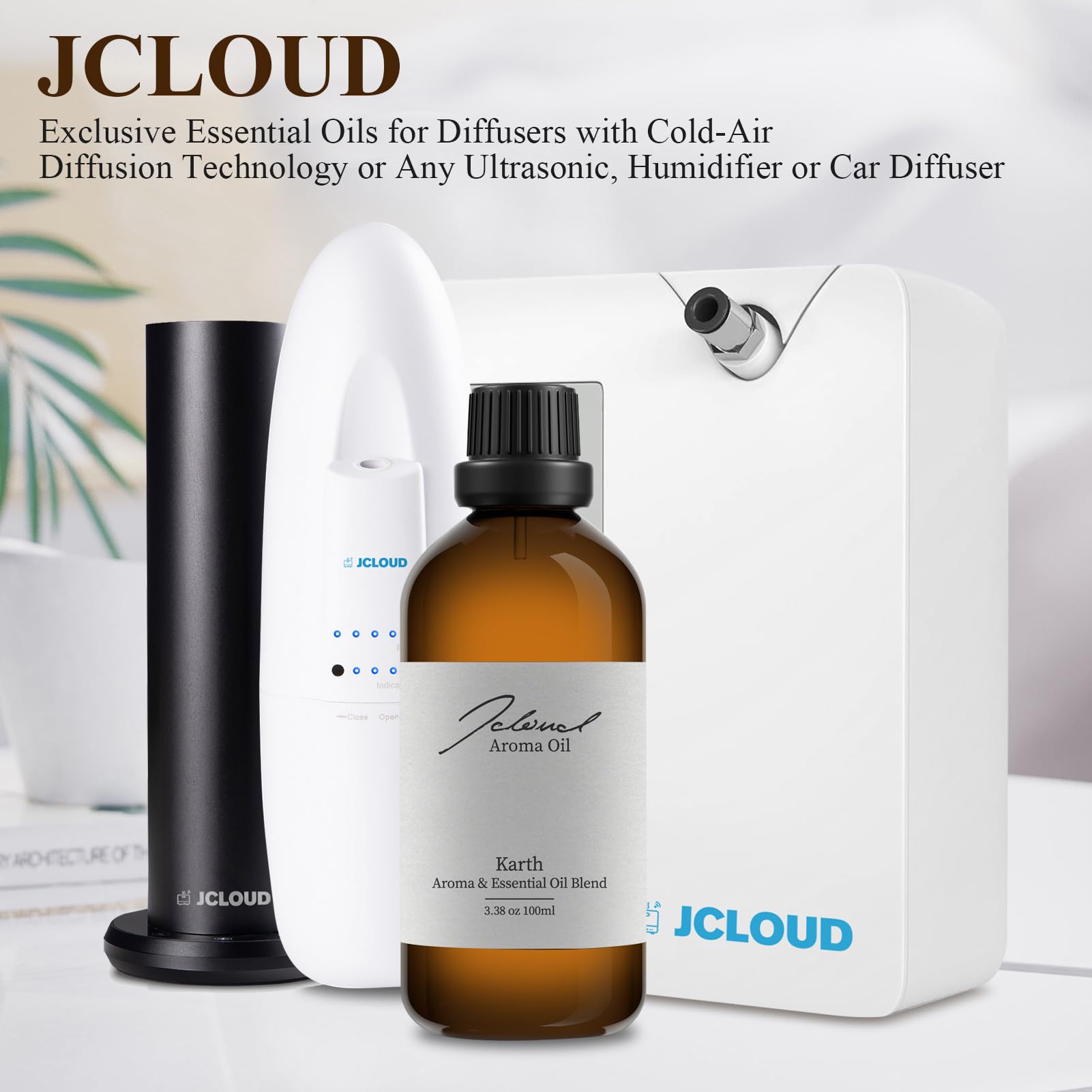 JCLOUD Karth 100ml bottle packaging ready for diffusers