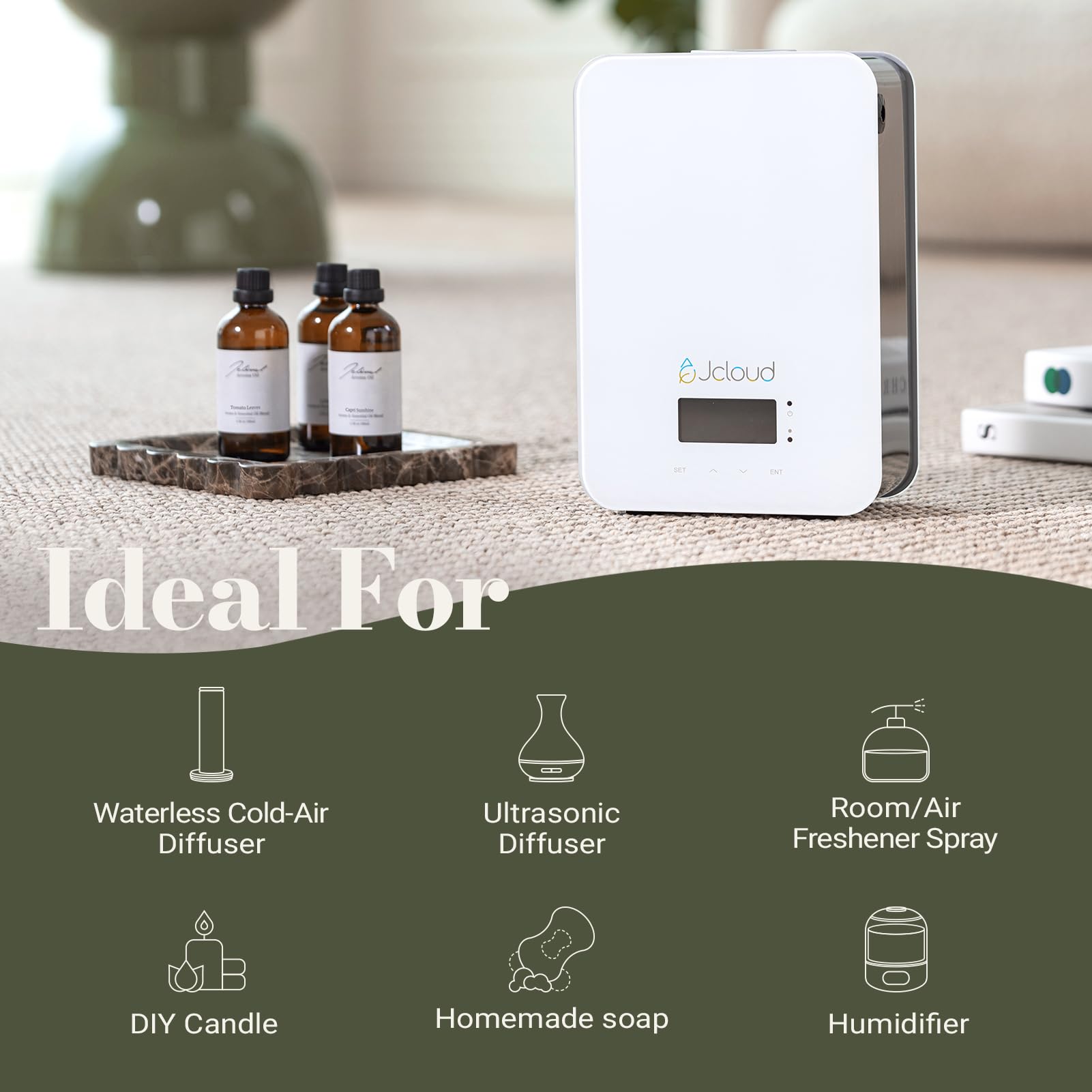 JCloud Room Aroma Setup shows easy hotel-like aroma in minutes.