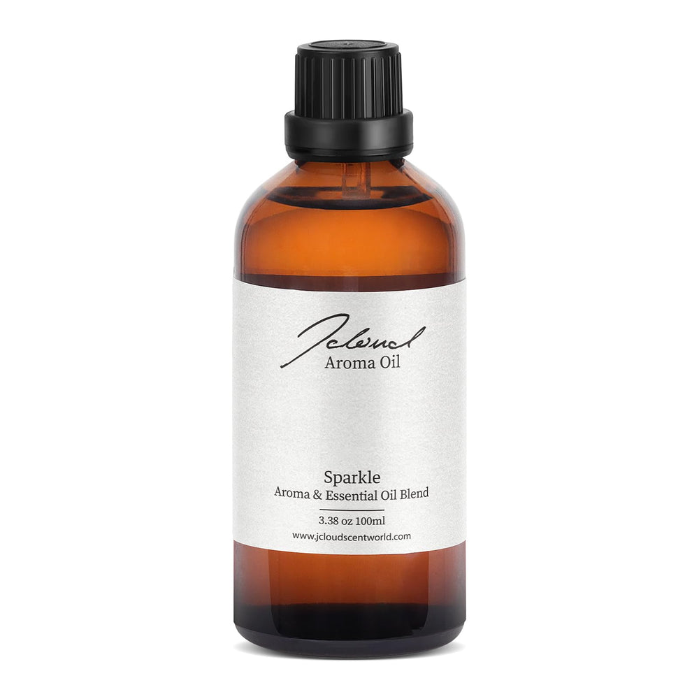 JCLOUD Sparkle bottle pour shows premium diffuser oil for luxurious home fragrance.