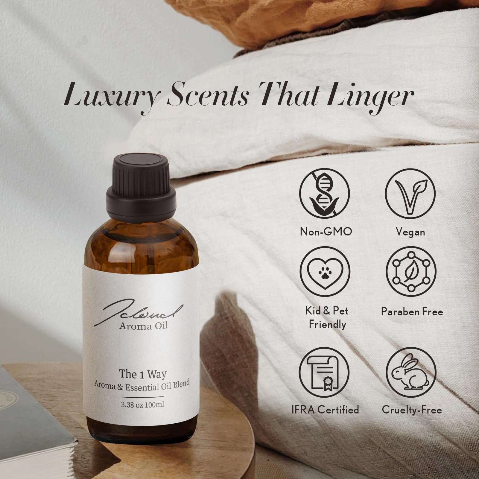 JCLOUD The 1 Way Diffuser Oil middle notes—cedarwood and fir add fresh depth.