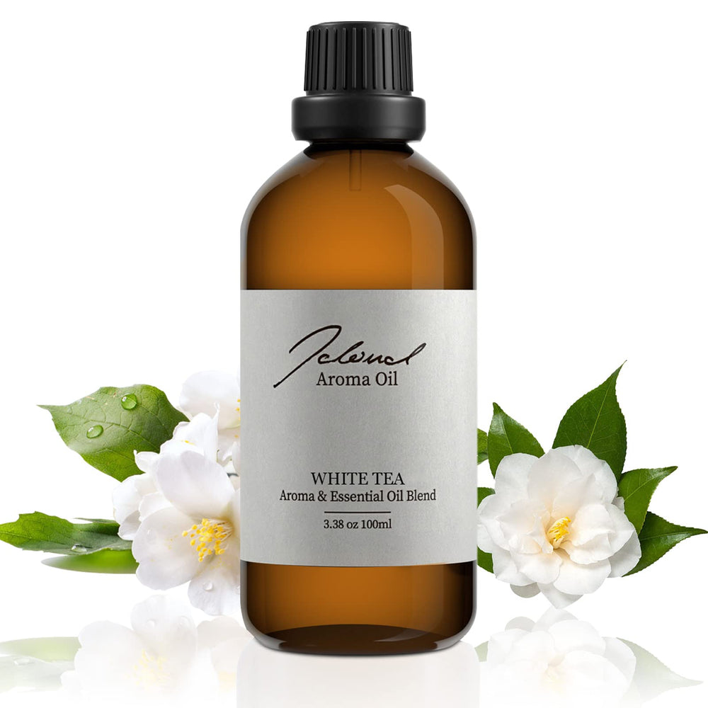 JCLOUD White Tea essential oil bottle for uplifting home aromatherapy.