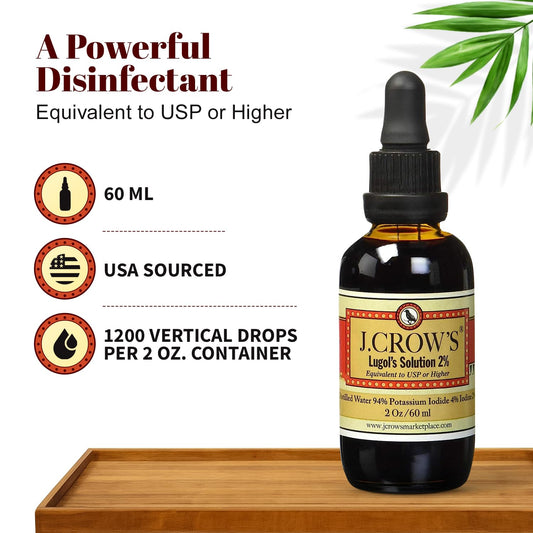 Dropper from J.CROW'S Lugol's iodine for precise dosing