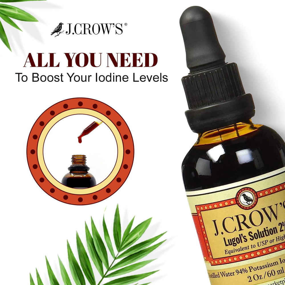 Water dilution setup with J.CROW'S Lugol's iodine drops