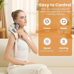 Jdfdexc heating function providing warm relief for tense muscles.