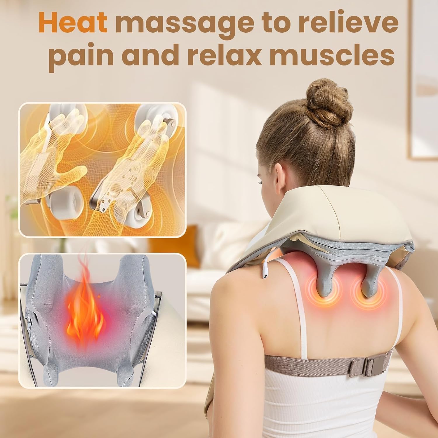 Jdfdexc compact massager shown fitting into a bag for travel-friendly relaxation.