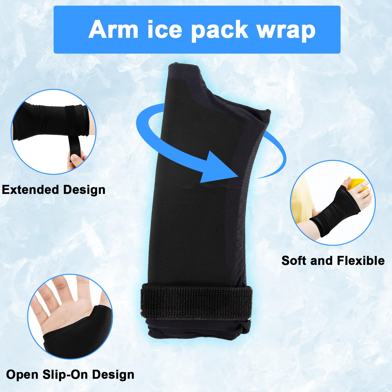 JDVBDNK ice wrist wrap open slip-on design enables easy wear