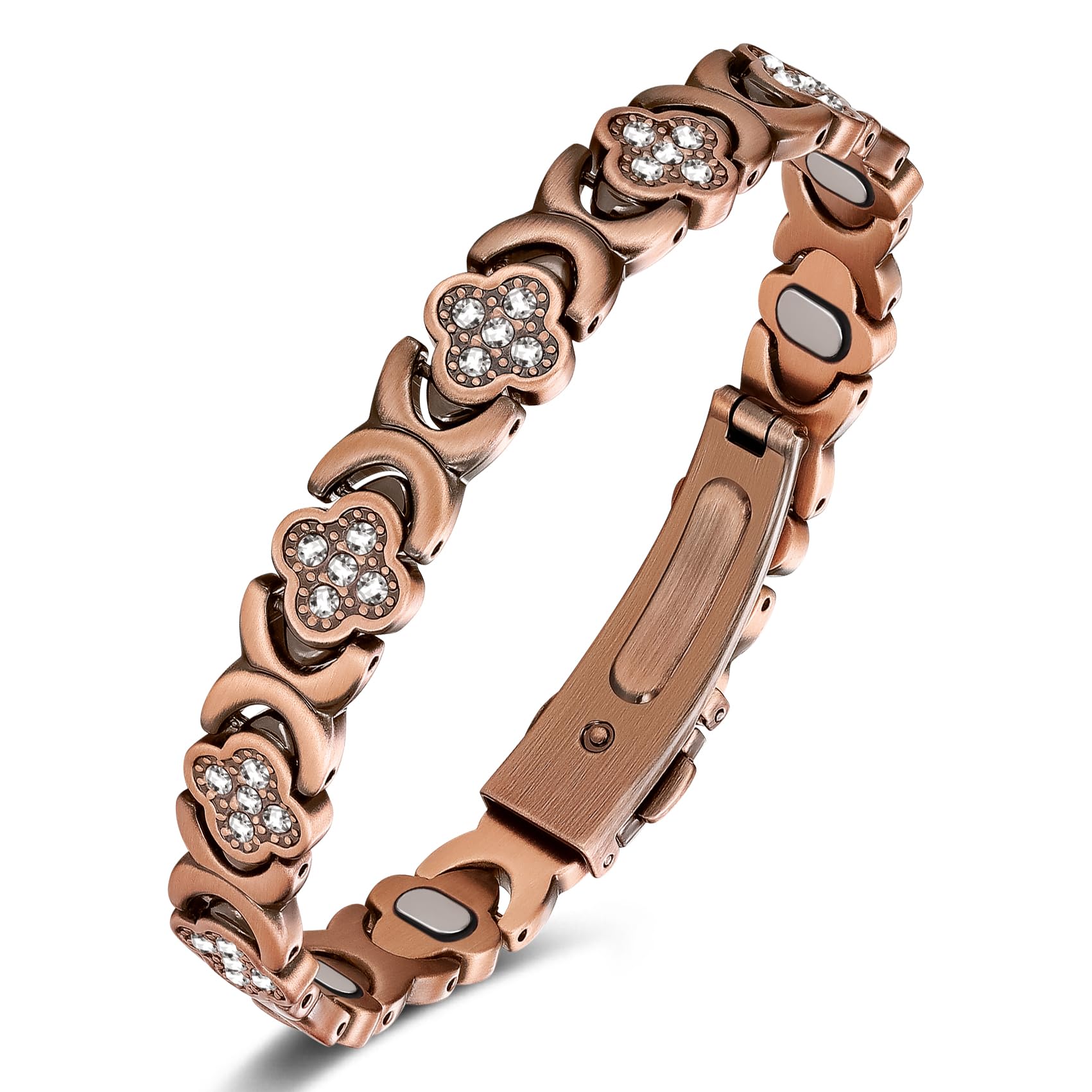 Jecanori 5x magnetic bracelet closeup showing strong magnets for daily balance.