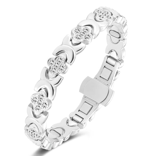 Jecanori 5x-strength magnetic copper bracelet for women, showing strong magnets for daily balance.