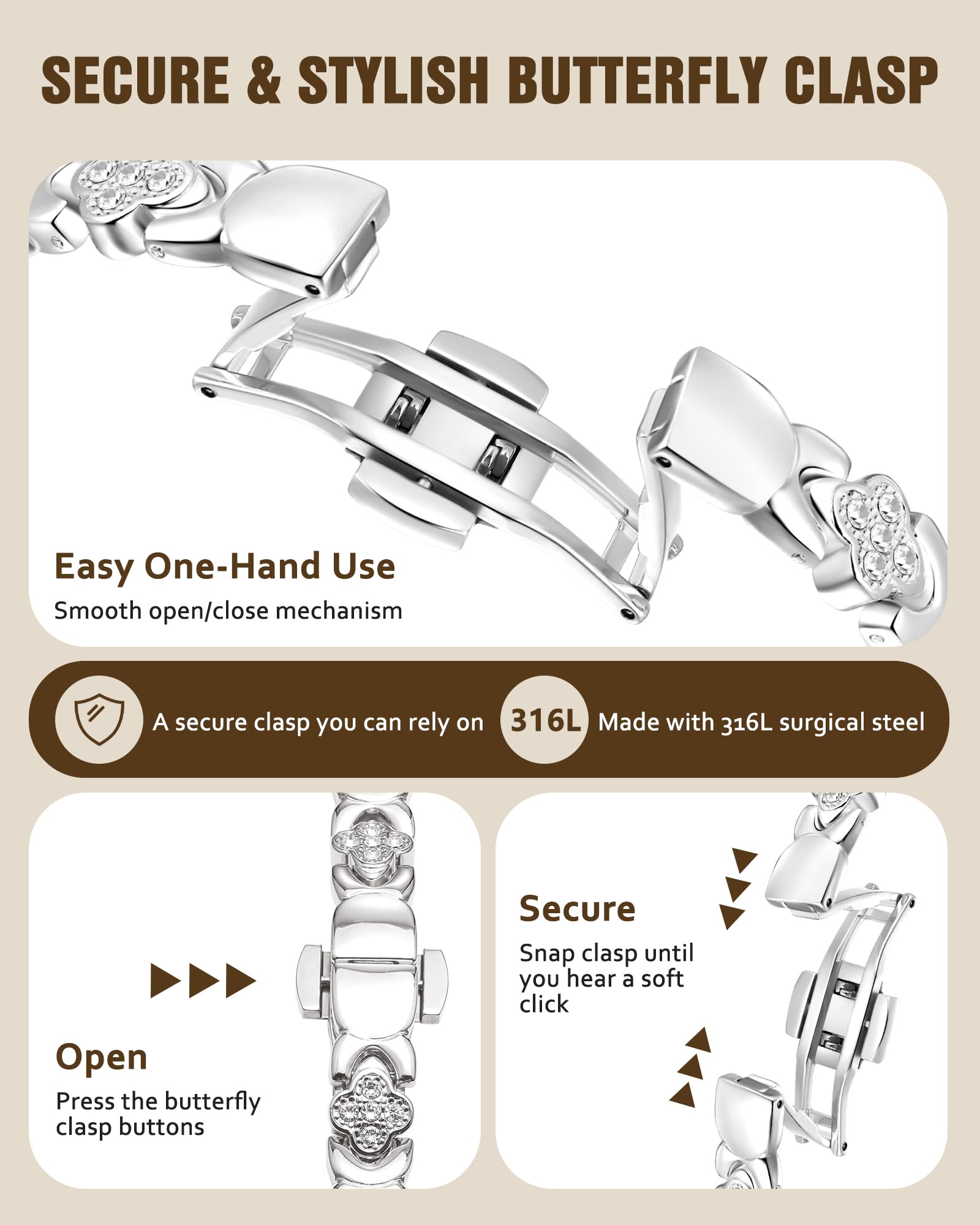 Jecanori adjustable length with included tool for perfect fit.