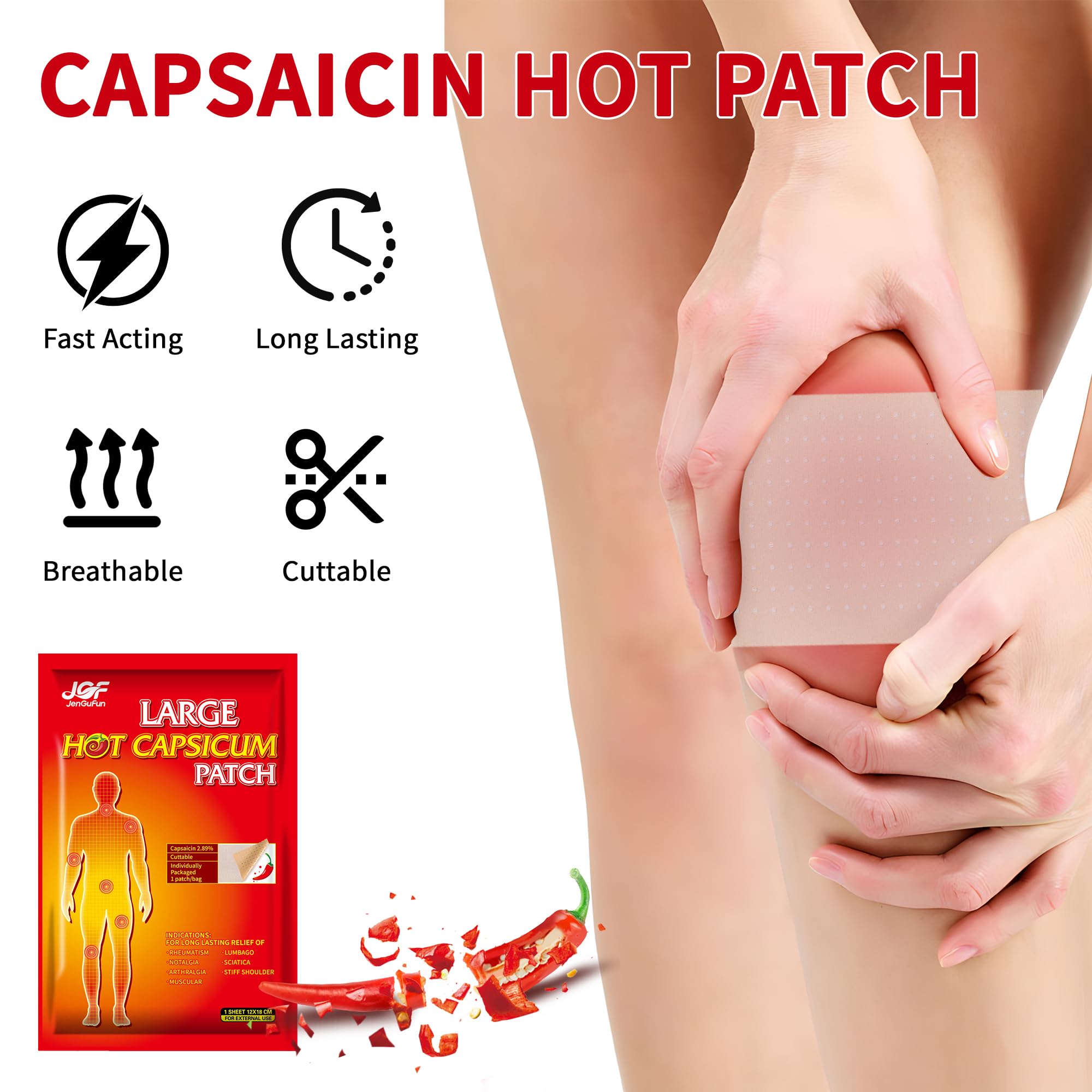JenGuFun patch cut-to-fit option enables customized comfort.