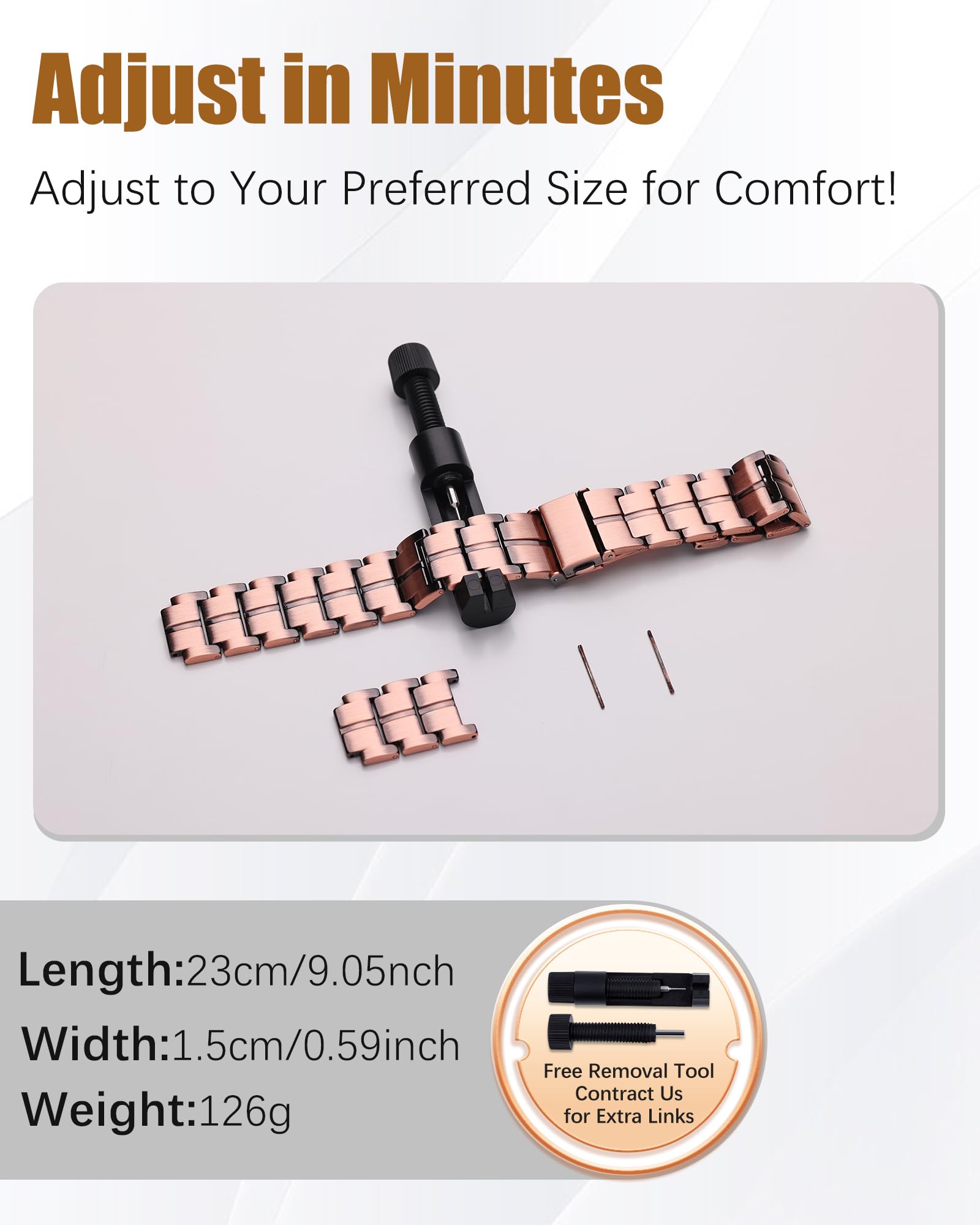 Jeracol adjustable link system for a comfortable, customizable fit