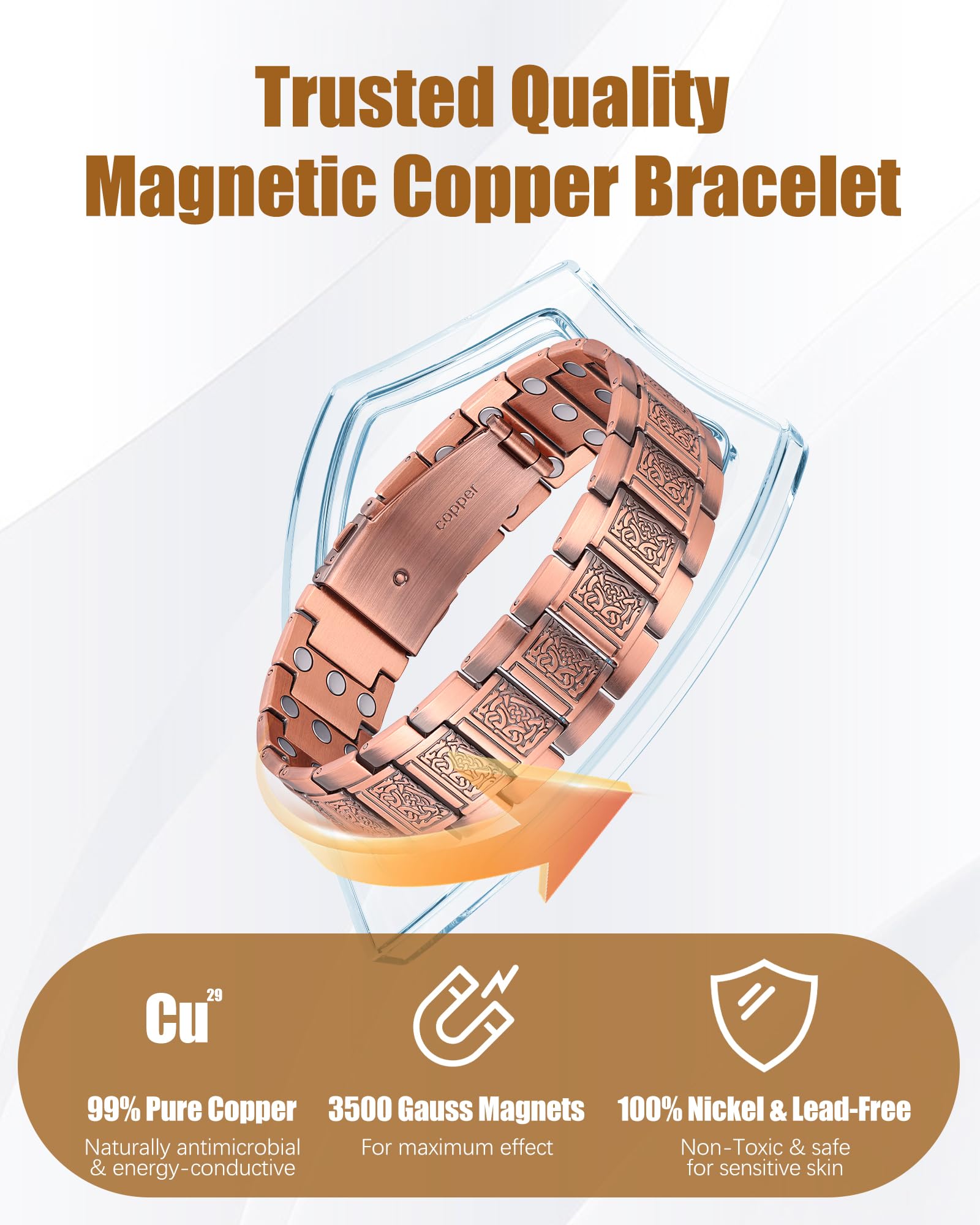 Jeracol magnetic ring complements the bracelet's magnetic design